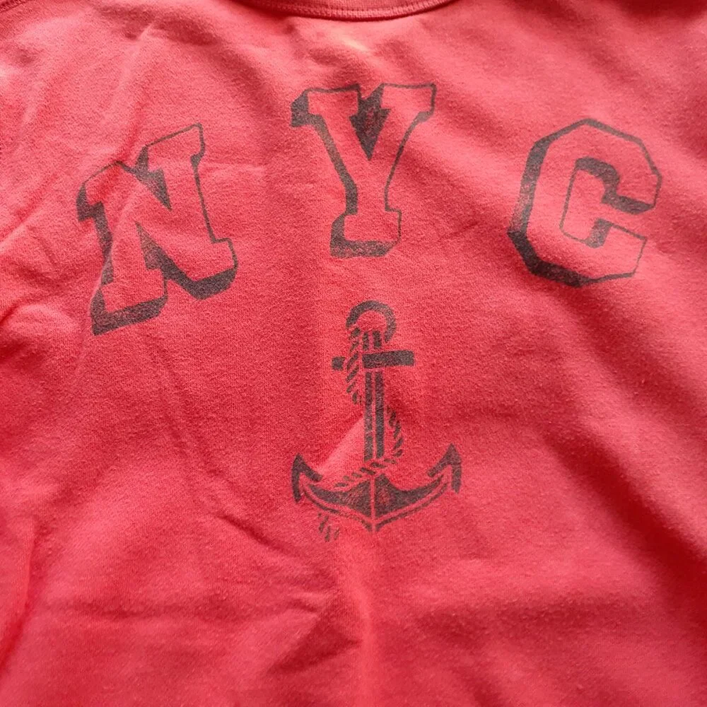 Gap Boys Sweatshirt Red Pullover NYC Anchor XL 12